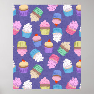 Affiche Motif Cupcakes