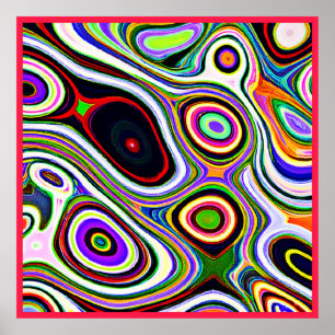 Affiche Motif d'abstraction coloré