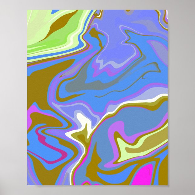 Affiche Motif d'analyse multicouleurs Abstrait (Devant)