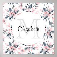 Motif d'aquarelle rose et gris