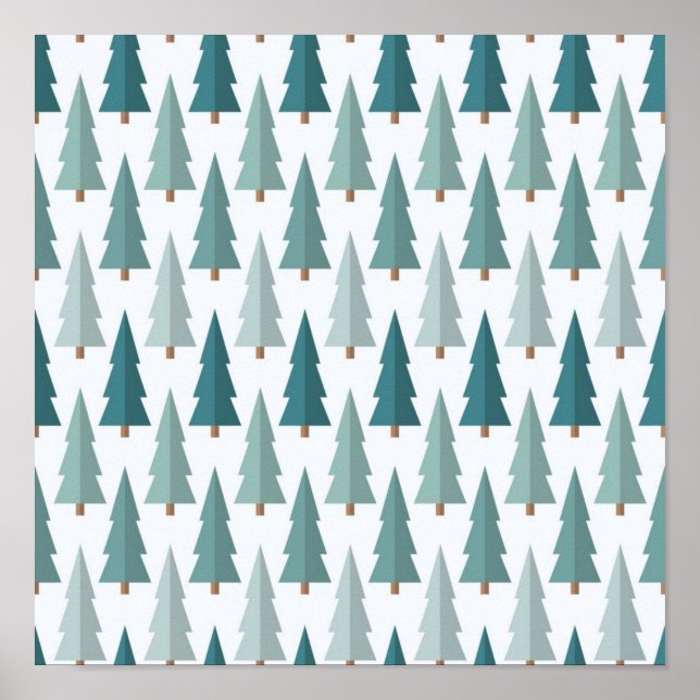 Affiche motif d'arbre de Noël (Devant)