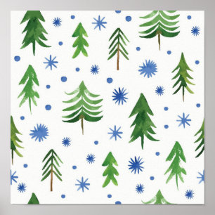 Affiche Motif d'arbre de Noël