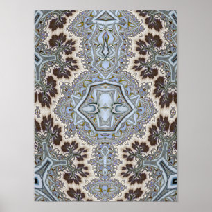 Affiche Motif d'arbre fractal symétrique