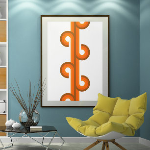 Affiche Motif d'art de fusion géométrique Abstrait