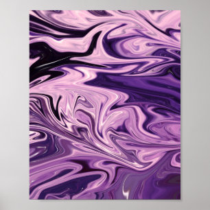 Affiche Motif d'art de galaxie bleue