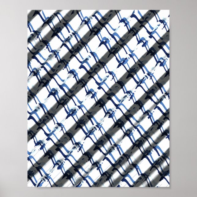 Affiche Motif d'art optique 3D Hallucinations  (Devant)