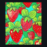 Affiche Motif d'art pop fraise<br><div class="desc">Un motif pop art vibrant et captivant. Ce design est parfait pour ajouter une pop de couleur et d'amusement à n'importe quel style (Ce design fait avec IA). Commandez dès aujourd'hui et offrez-vous la joie du shopping !</div>