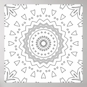 Affiche Motif de Bague Mandala en Écailles Superposées à C