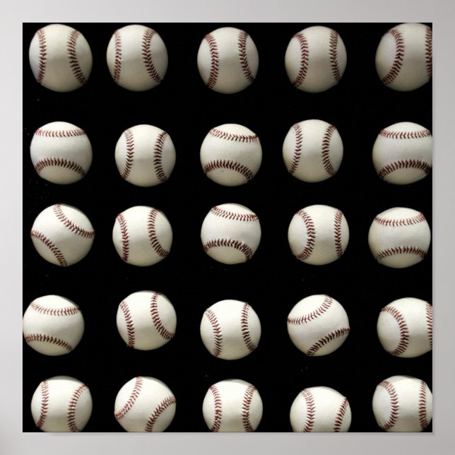 Affiche Motif de baseball (Devant)