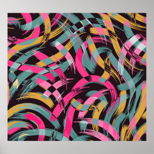 Affiche Motif de brosse artistique.