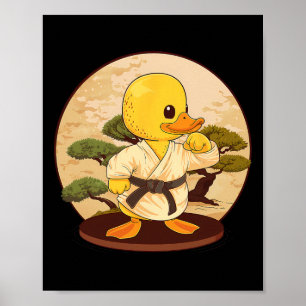 Affiche Motif de canard en caoutchouc de karaté Taekwondo
