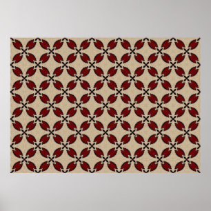 Affiche Motif de carreaux géométriques colorés et transpar