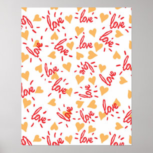 Affiche Motif de coeur 27