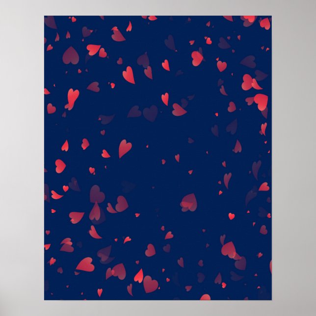 Affiche Motif de coeur 40 (Devant)