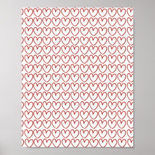 Affiche Motif de cœur d'amour