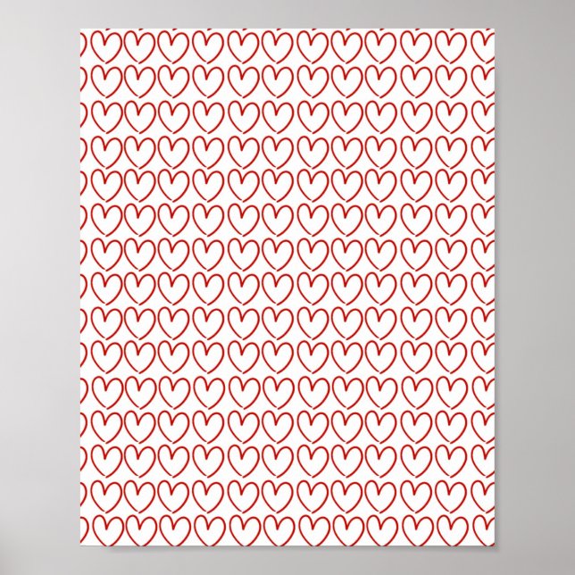 Affiche Motif de cœur d'amour (Devant)