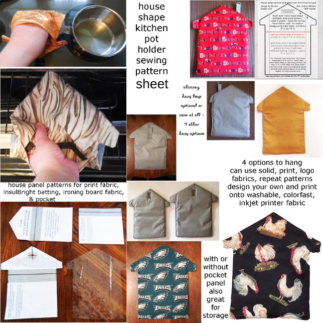 Affiche Motif de couture de la cuisine de la maison Téléch (Créateur téléchargé)