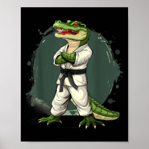 Affiche Motif de crocodile de karaté Taekwondo Jiu-Jitsu M