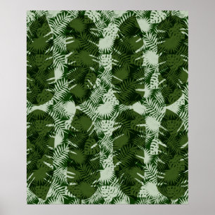 Affiche motif de feuilles motif de feuilles de bananier