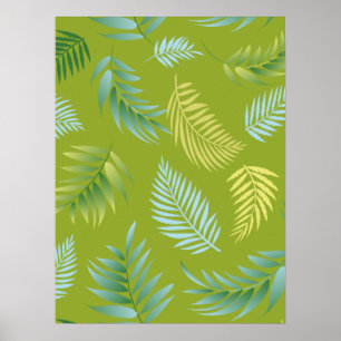 Affiche Motif de feuilles tropicales 16