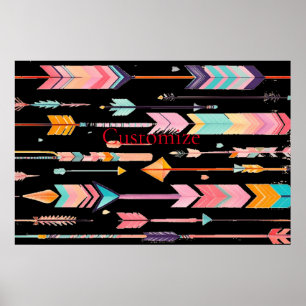 Affiche Motif de flèche multicolore Thunder_Cove