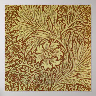 Affiche Motif de fleur antique Marigold William Morris