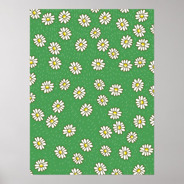 Affiche Motif de fleur de marguerite (Devant)