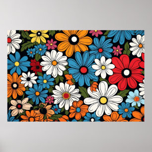 Affiche Motif de fleur marguerite