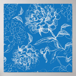 Affiche Motif de fleurs