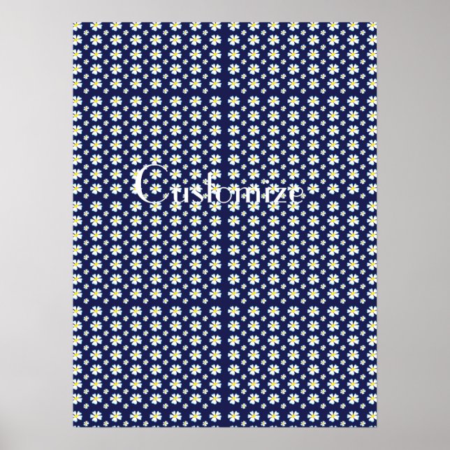 Affiche Motif de fleurs blanches Thunder_Cove (Devant)