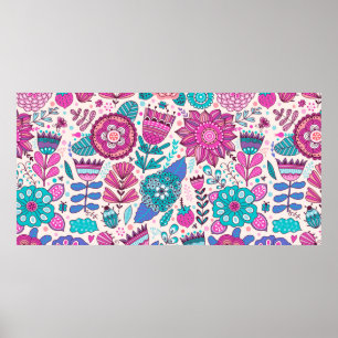 Affiche motif de fleurs vintage. texture botanique transpa