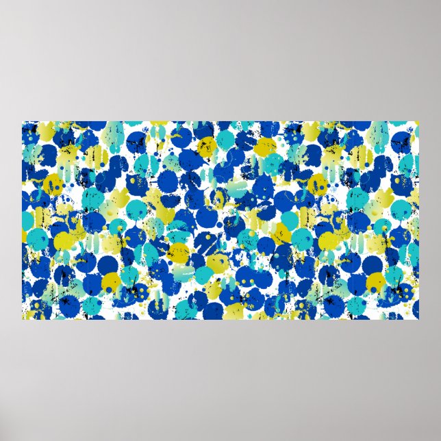 Affiche motif de fond abstrait sans couture, avec éclabous (Devant)