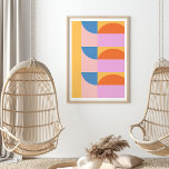 Affiche Motif de formes géométriques colorées modernes<br><div class="desc">Formes géométriques colorées modernes Poster d'art mural Motif</div>