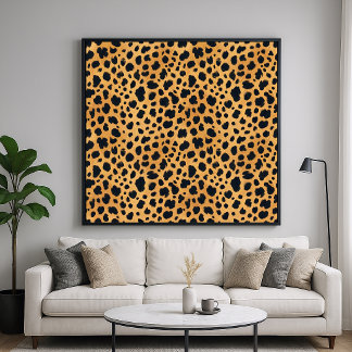 Affiche Motif de fourrure d'animal guépard - Art de style