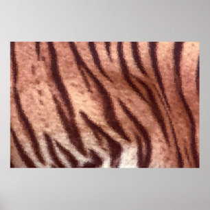Affiche motif de fourrure de tigre à faible teneur en poly