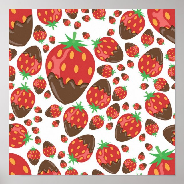Affiche Motif de fraises (Devant)
