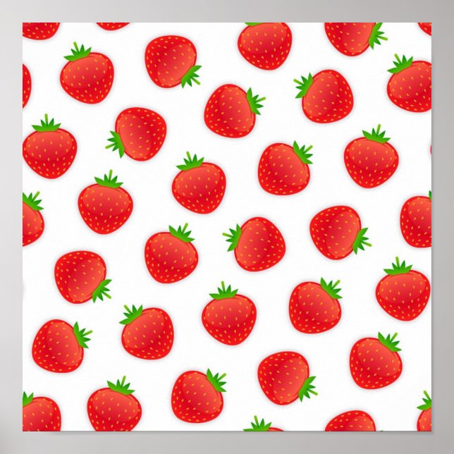 Affiche Motif de fraises (Devant)