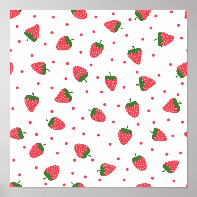 Affiche Motif de fraises (Devant)
