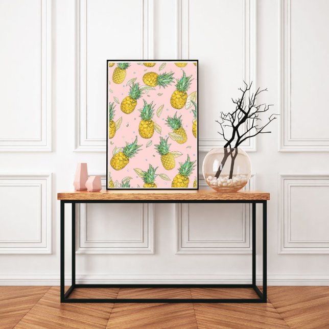Affiche Motif de fruit tropical Fête de l'ananas  (Créateur téléchargé)
