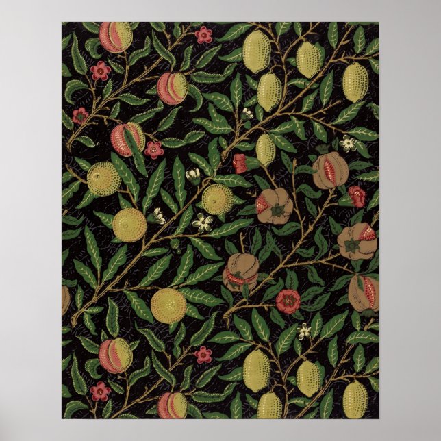 Affiche Motif de fruits par William Morris (Devant)