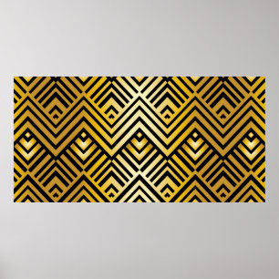 Affiche motif de géométrique Abstrait de style art déco, v