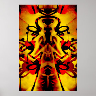 Affiche Motif de graffitis colorés