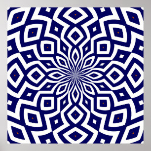 Affiche motif de gribouillis hypnotique