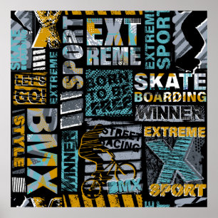 Affiche motif de grunge sans soudure Abstrait. Mode de sty