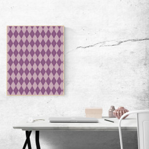 Affiche Motif de Jacquard violet et lavande