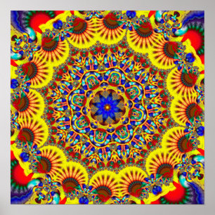 Affiche Motif de kaléidoscope coloré