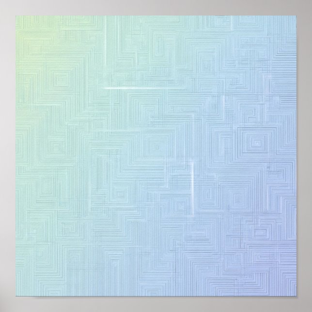 Affiche Motif de labyrinthe en couches léger et aéré sans  (Devant)