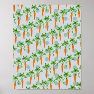 Affiche Motif de légumes carottes