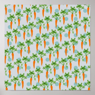 Affiche Motif de légumes carottes