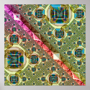 Affiche Motif de lentille iridescente